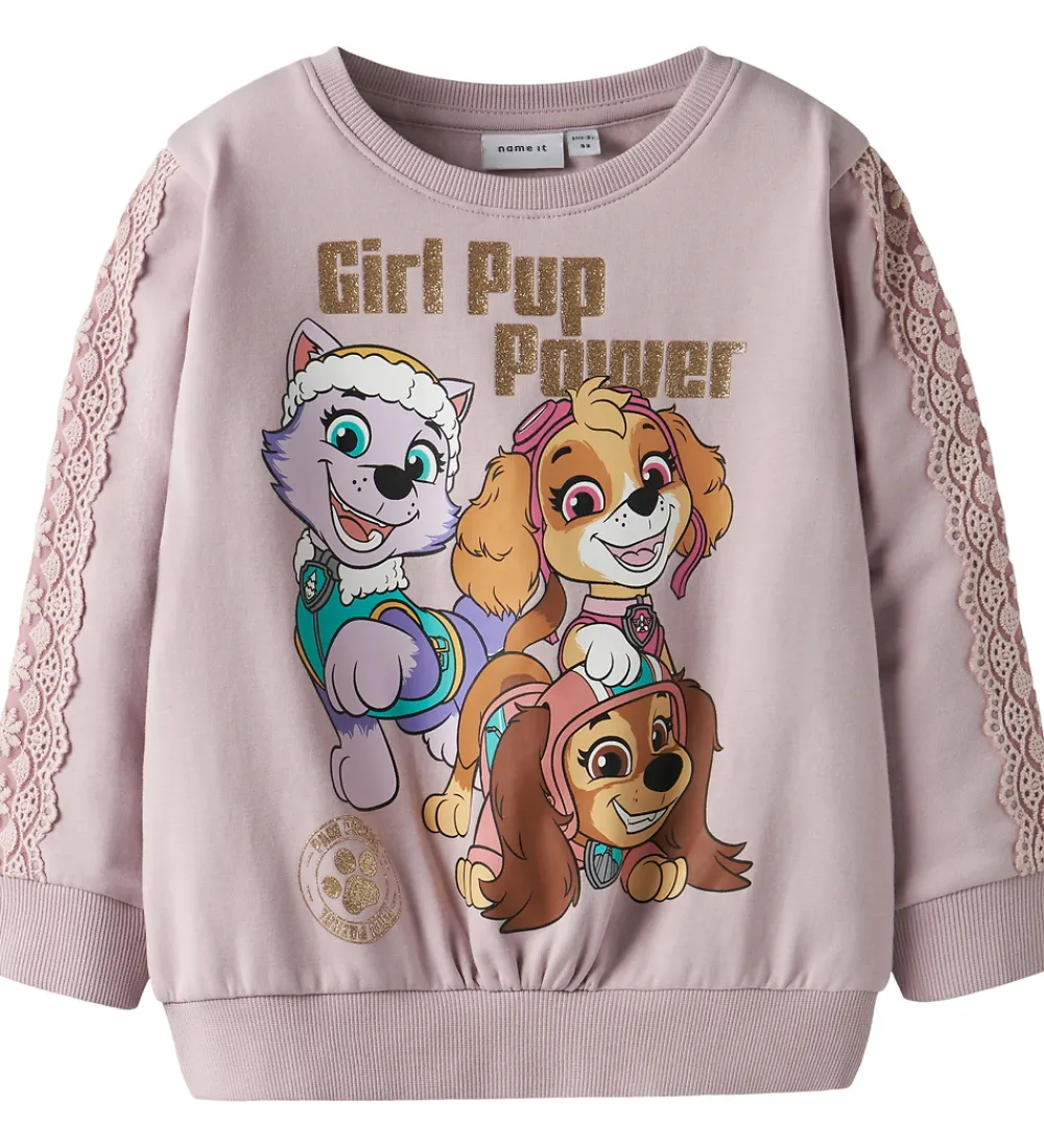 Børn Name It Sweatshirts|Sweatshirt - NmfNaba - Paw Patrol - Keepsake Lilac