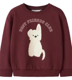 Børn Name It Sweatshirts|Sweatshirt - NmfViloui - Burgundy/ Best Friend Club