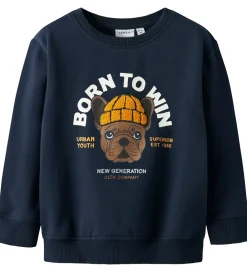 Børn Name It Sweatshirts>Sweatshirt - NmmRiguna - Navy Blazer