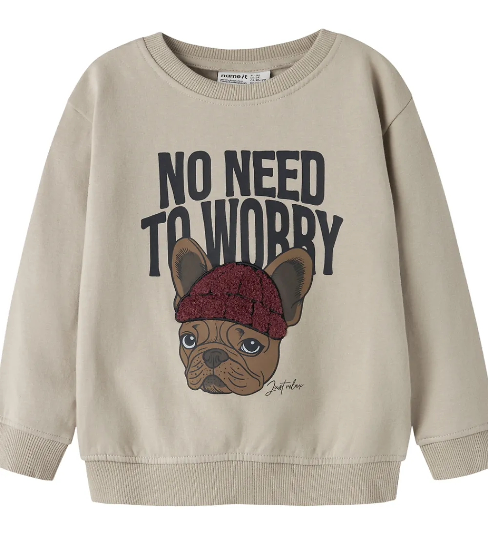 Børn Name It Sweatshirts>Sweatshirt - NmmRiguna - Island Fossil