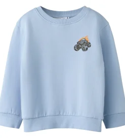 Børn Name It Sweatshirts>Sweatshirt - Nmmvildar - Kentucky Blue/Monstertruck