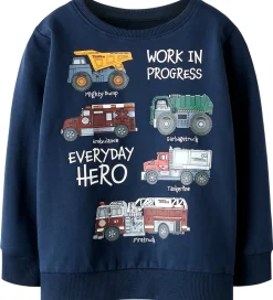 Børn Name It Sweatshirts|Sweatshirt - Tonka - NmmOrson - Navy Blazer