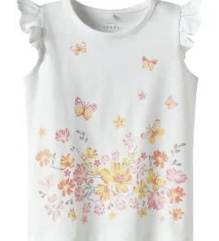 Børn Name It Toppe|Top - NmfVayana - Bright White/Yellow Flower