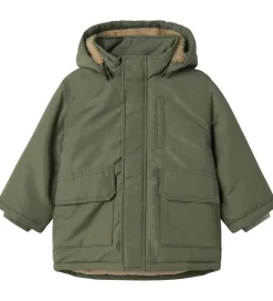 Børn Name It Vinterjakker|Vinterjakke - NmmMarlow - Dusty Olive
