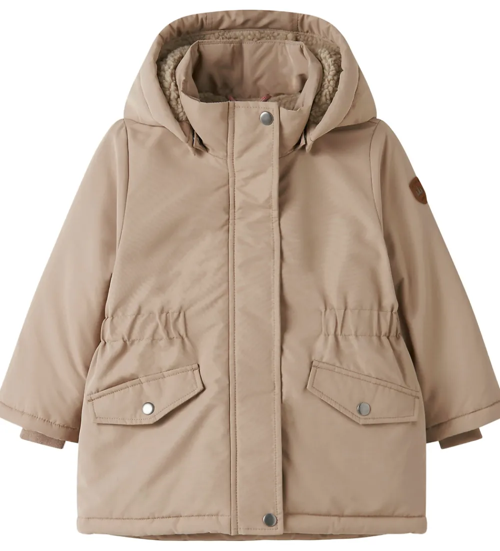 Børn Name It Vinterjakker>Vinterjakke - Parka - NmfMarlow - Silver Mink