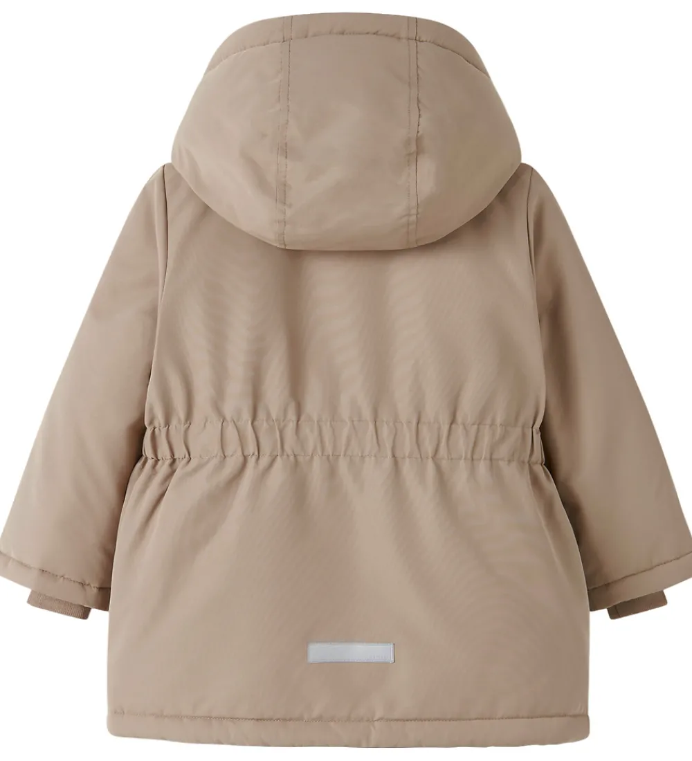 Børn Name It Vinterjakker>Vinterjakke - Parka - NmfMarlow - Silver Mink