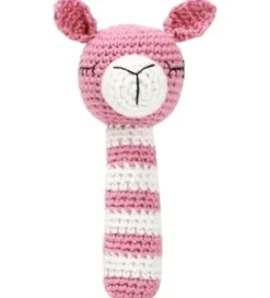 NatureZoo Gribelegetøj|Babylegetøj>Rangle - Lama - Støvet Rosa