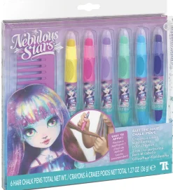 Nebulous Stars Hårstyling>Hårkridt - 6-pak - Glitter