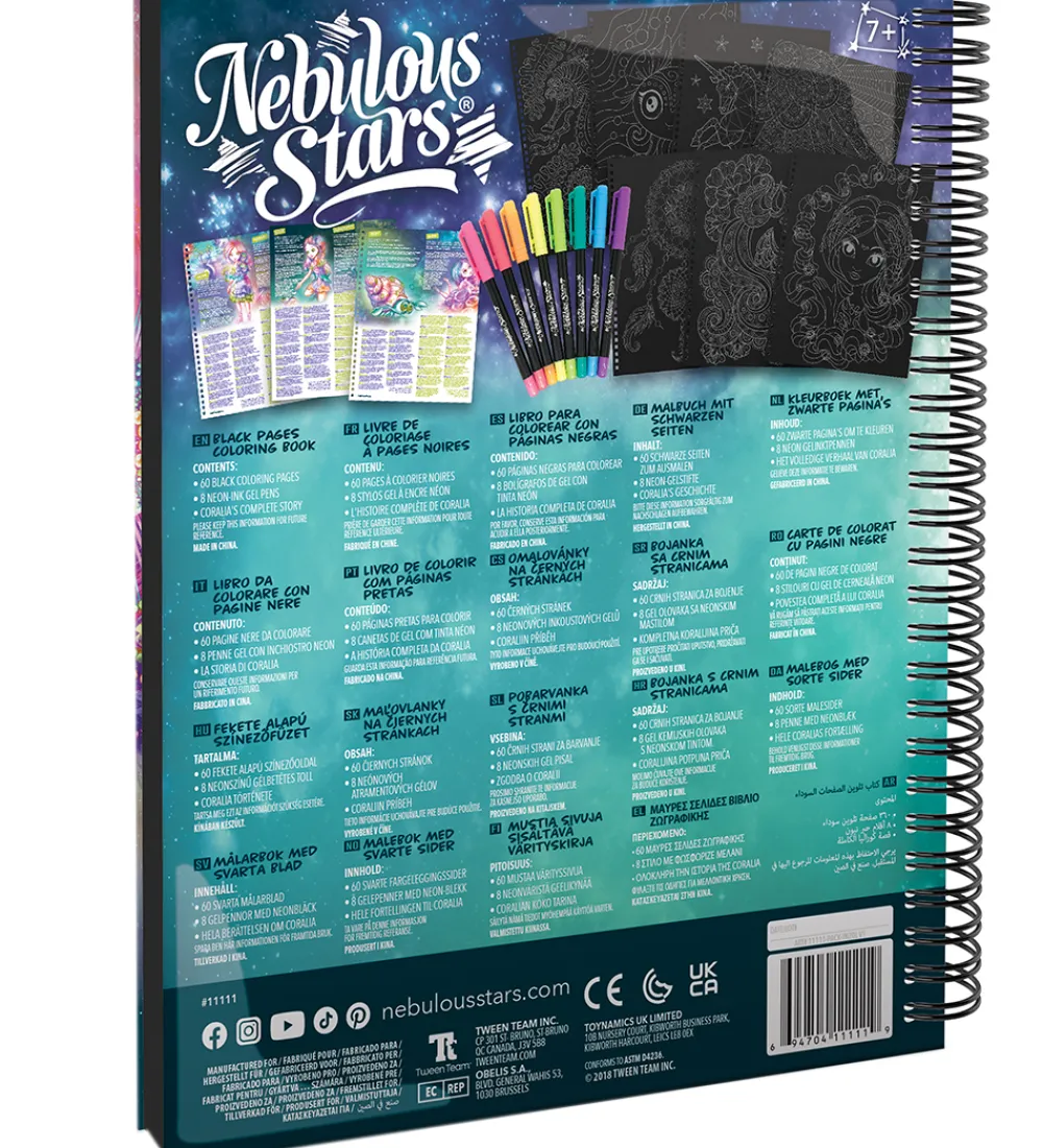 Nebulous Stars Malebog|Malebog m. Tuscher - Sorte Sider - Coralia