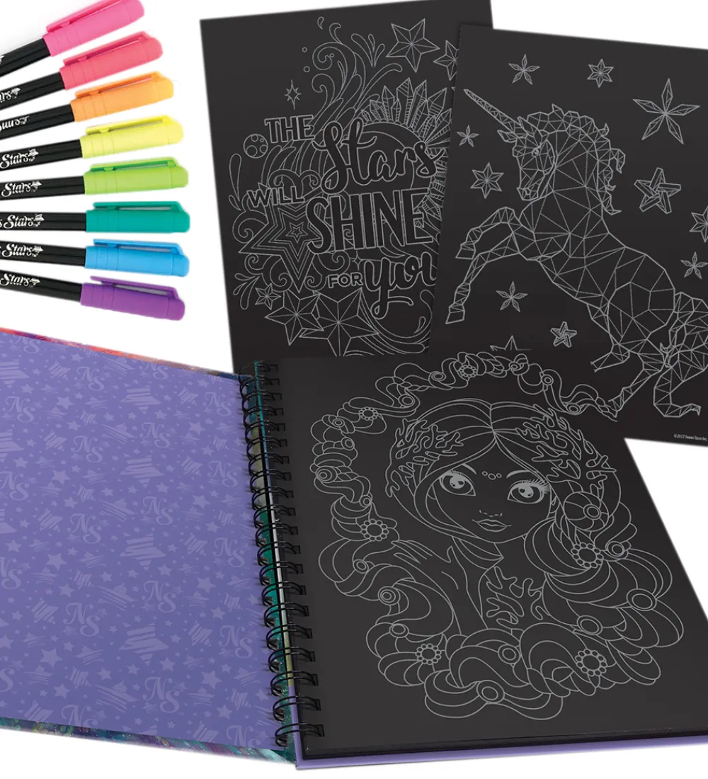 Nebulous Stars Malebog|Malebog m. Tuscher - Sorte Sider - Coralia