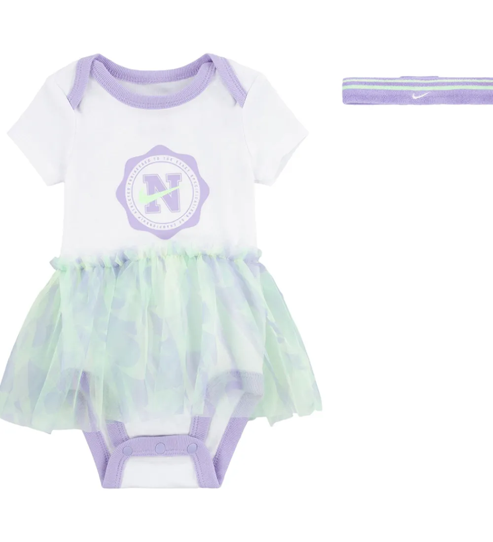 Nike Hårbånd>Gaveæske - Hårbånd/Body k/æ - Hvid/Lilla/Lime