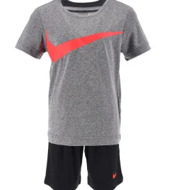 Nike Gymnastiktøj|Fodboldtrøjer>Shortssæt - T-shirt/Shorts - Sort/Grå