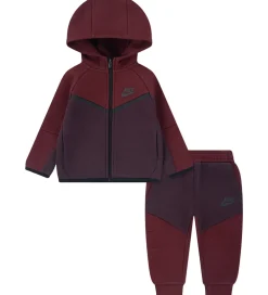 Børn Nike Sweatshirts>Sæt - Fleece - Team Red/Burgundt Crush