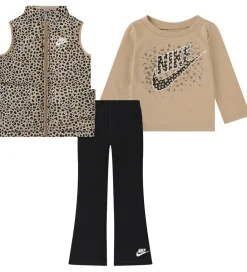 Børn Nike Veste>Sæt - Vest/Bukser/Bluse - Sort/Leopard