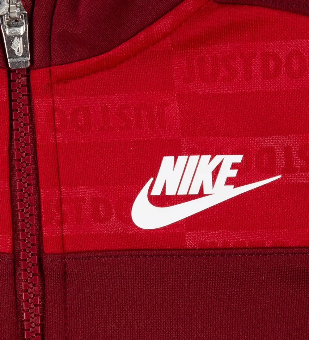 Nike Træningssæt|Træningssæt - Cardigan/Bukser - Gym Red