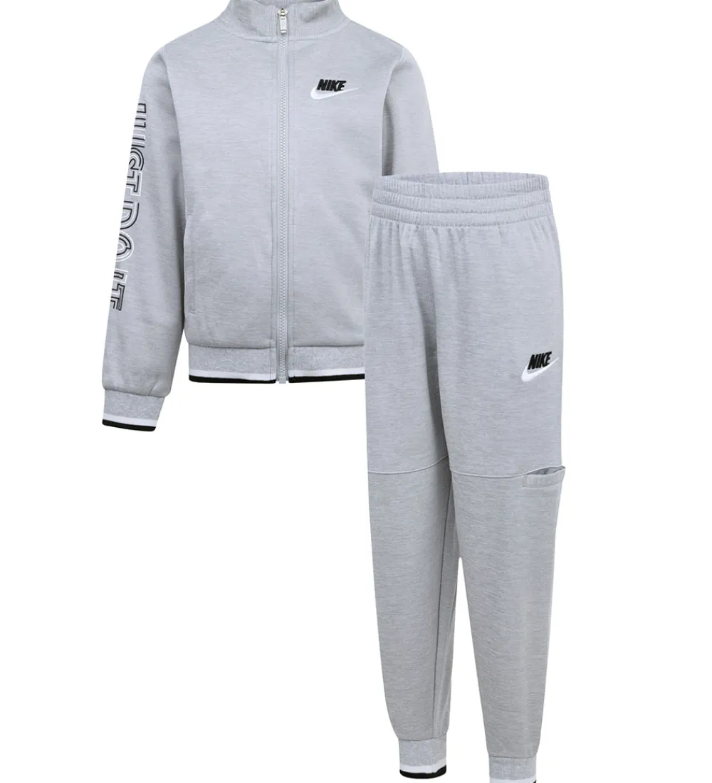 Nike Træningssæt|Træningssæt - Cardigan/Bukser - Light Smoke Grey Heather