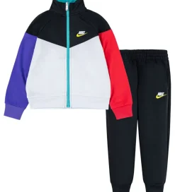 Nike Gymnastiktøj|Træningssæt - Cardigan/Bukser - Blocked - Sort/Multifarvet