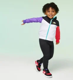 Nike Gymnastiktøj|Træningssæt - Cardigan/Bukser - Blocked - Sort/Multifarvet