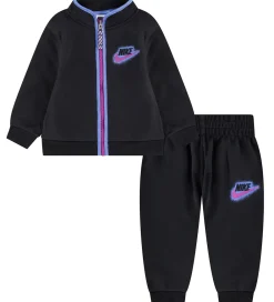 Nike Træningssæt>Træningssæt - Cardigan/Bukser - Sort/Lilla