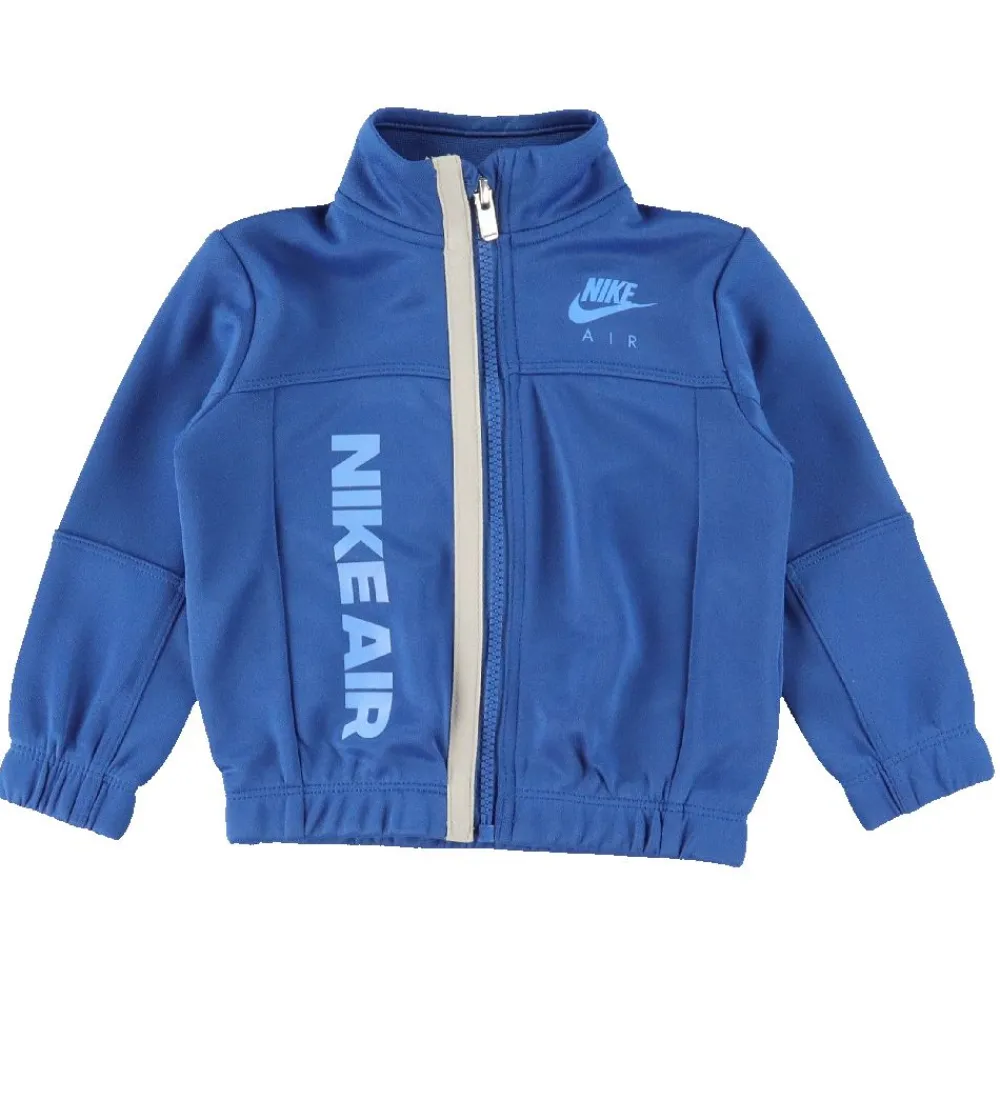 Nike Gymnastiktøj|Træningssæt- Cardigan/Bukser - Air - Marina Blue