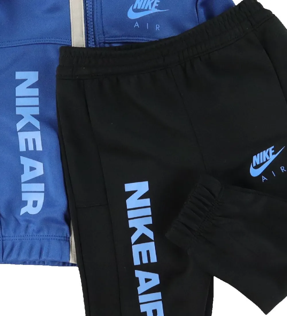 Nike Gymnastiktøj|Træningssæt- Cardigan/Bukser - Air - Marina Blue