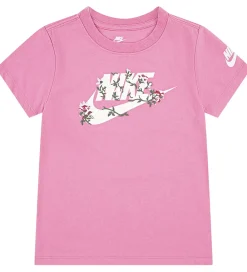 Børn Nike T-Shirts|T-shirt - Floral - Magic Flamingo