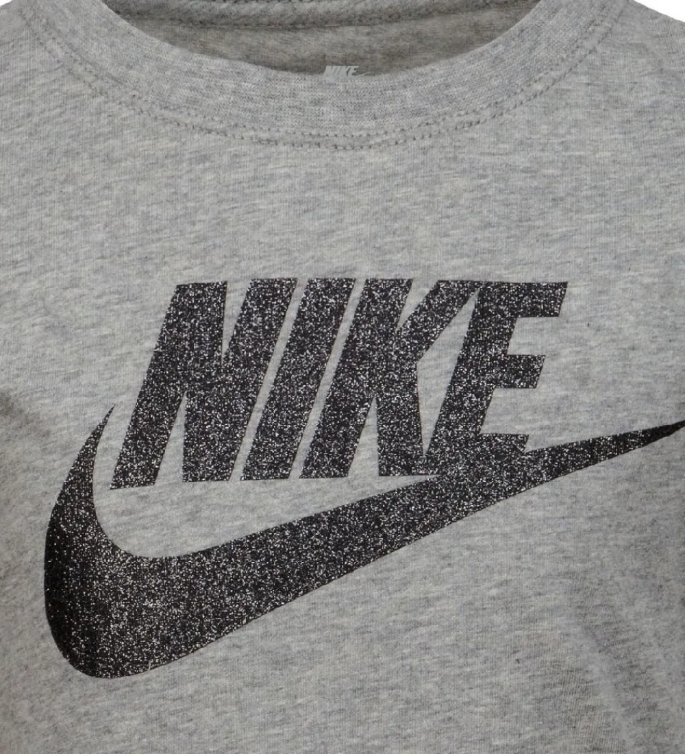 Nike Gymnastiktøj|T-shirt - Futura - Dark Grey Heather