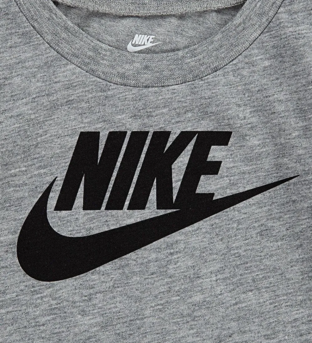 Nike Gymnastiktøj|T-shirt - Futura - Dark Grey Heather