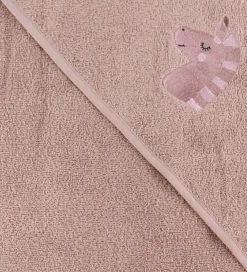 Nørgaard Madsens Babyhåndklæde- Og Poncho|Håndklæder|Babyhåndklæde - 75x75 cm - Mauve m. Enhjørning