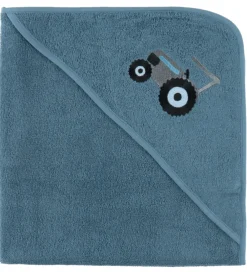 Nørgaard Madsens Babyhåndklæde- Og Poncho|Håndklæder>Babyhåndklæde - 100x100 cm - Middel Blue m. Tra