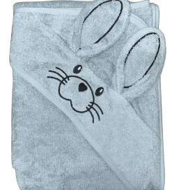 Nørgaard Madsens Babyhåndklæde- Og Poncho|Håndklæder|Babyhåndklæde - 100x100 cm - Kaninører - Dusty