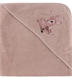 Nørgaard Madsens Babyhåndklæde- Og Poncho|Håndklæder|Babyhåndklæde - 100x100 cm - Pale Mauve m. Bamb