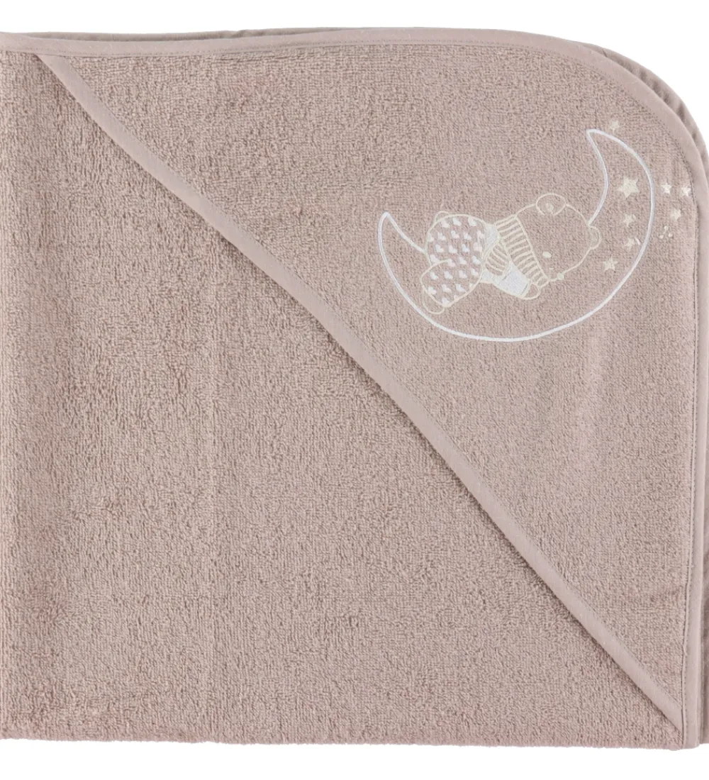 Nørgaard Madsens Babyhåndklæde- Og Poncho|Håndklæder|Babyhåndklæde - 100x100 cm - Beige m. Bamse