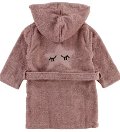 Børn Nørgaard Madsens Badekåber>Badekåbe - Rosa m. Øjne