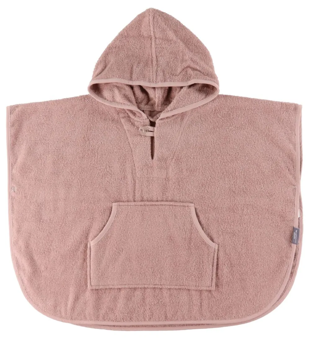 Nørgaard Madsens Babyhåndklæde- Og Poncho|Håndklæder>Badeponcho m. Hætte/Lomme - 70x50 cm - Pale Mau