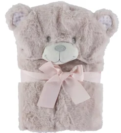 Nørgaard Madsens Tæpper|Plaid m. Bamsehoved - 75x95 cm - Beige