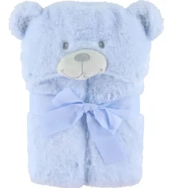 Nørgaard Madsens Tæpper|Plaid m. Bamsehoved - 75x95 cm - Azul