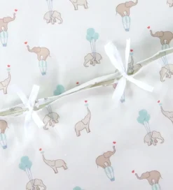 Nørgaard Madsens Sengetøj>Sengetøj - Baby - Hvid m. Elefanter