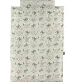 Nørgaard Madsens Sovetid|Sengetøj|Sengetøj - Junior - Natur m. Palmer/Løver/Zebra