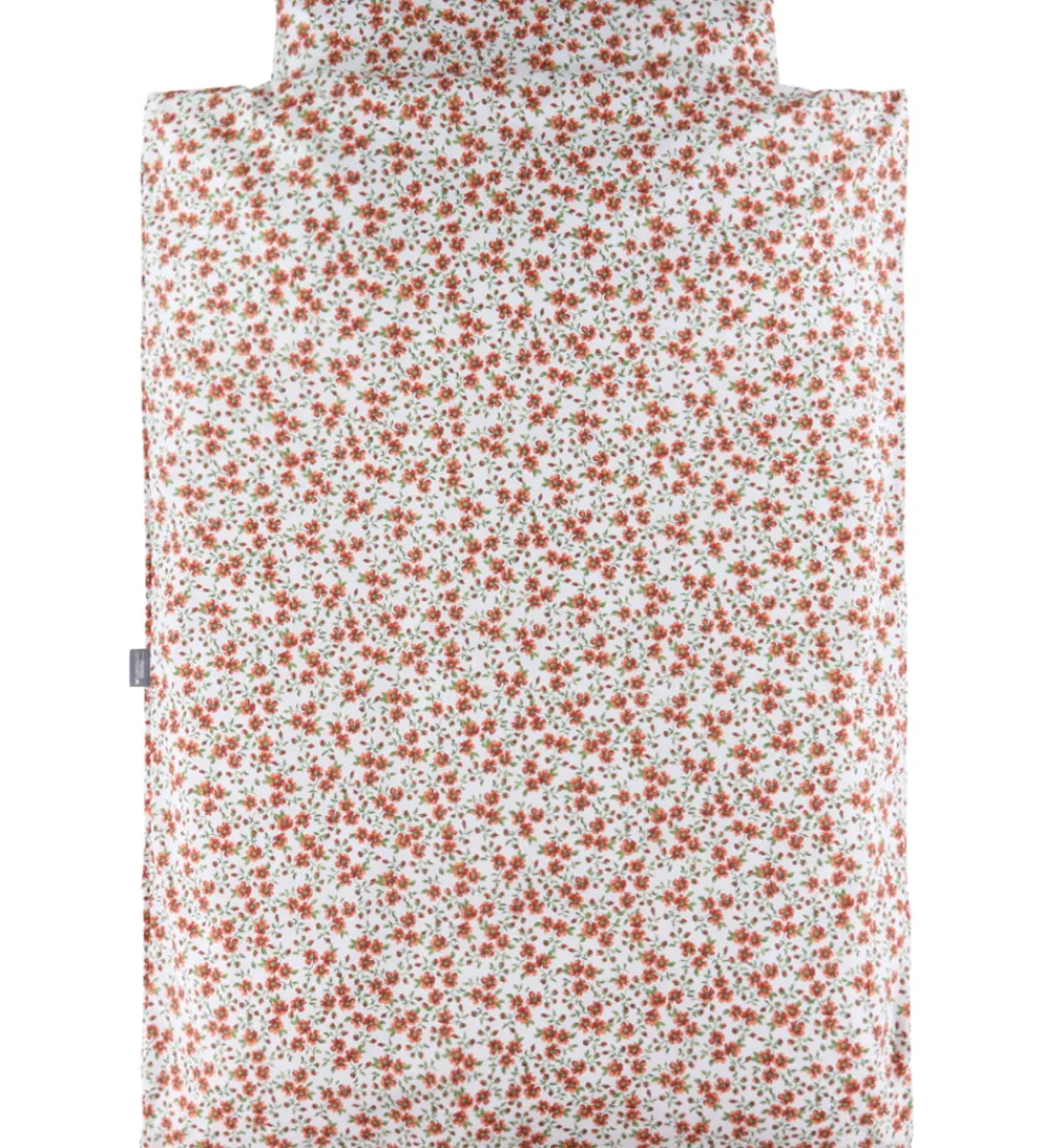 Nørgaard Madsens Sovetid|Sengetøj|Sengetøj - Junior - Hvid m. Røde Blomster