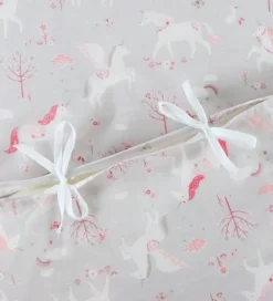 Nørgaard Madsens Sovetid|Sengetøj|Sengetøj - Junior - Grå m. Pink Enhjørninger