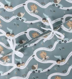 Nørgaard Madsens Sovetid|Sengetøj|Sengetøj - Junior - Grå m. Biler på Snoede Veje