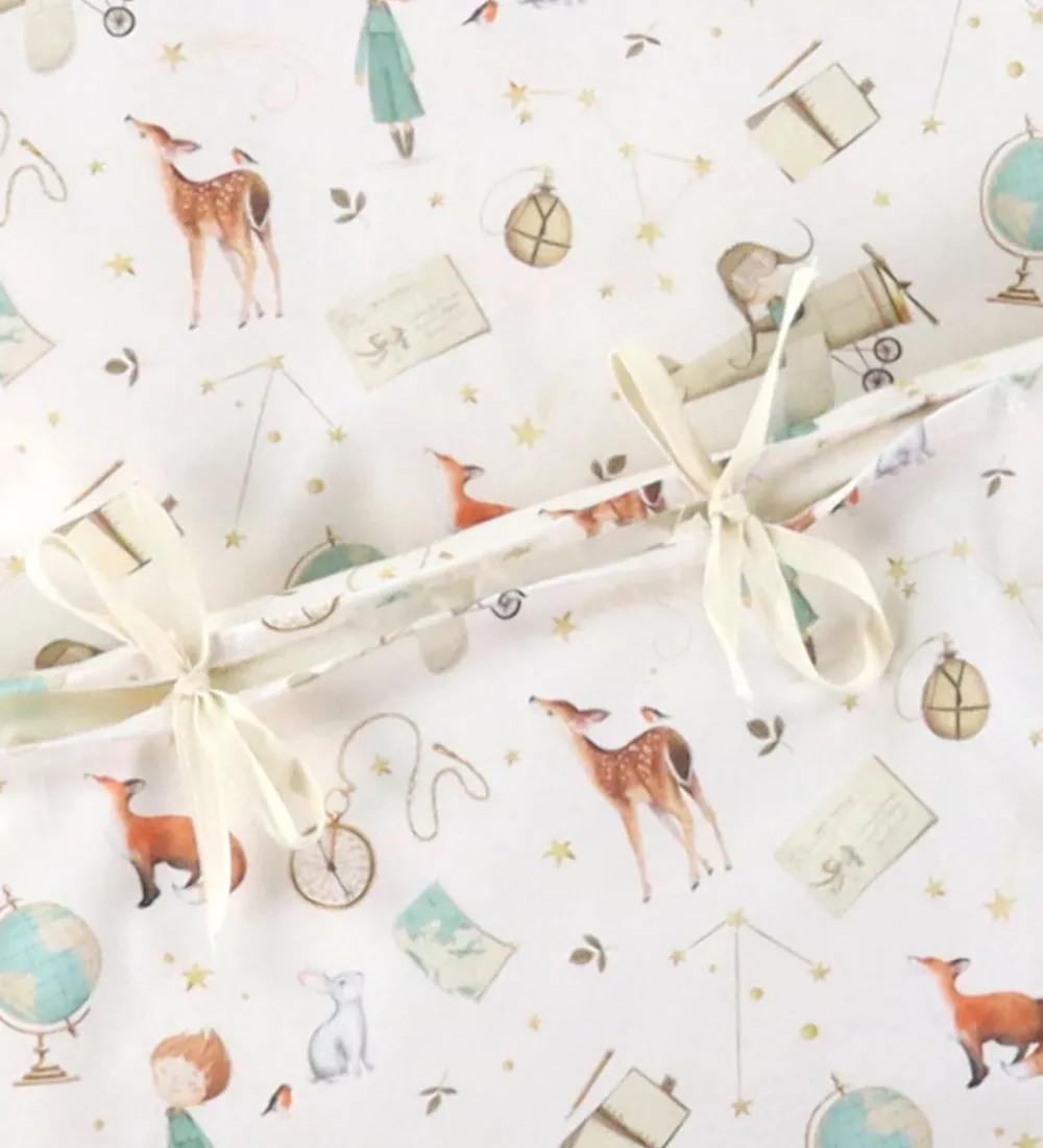 Nørgaard Madsens Sengetøj|Sengetøj - Baby - Off White m. Videnskabsfolk