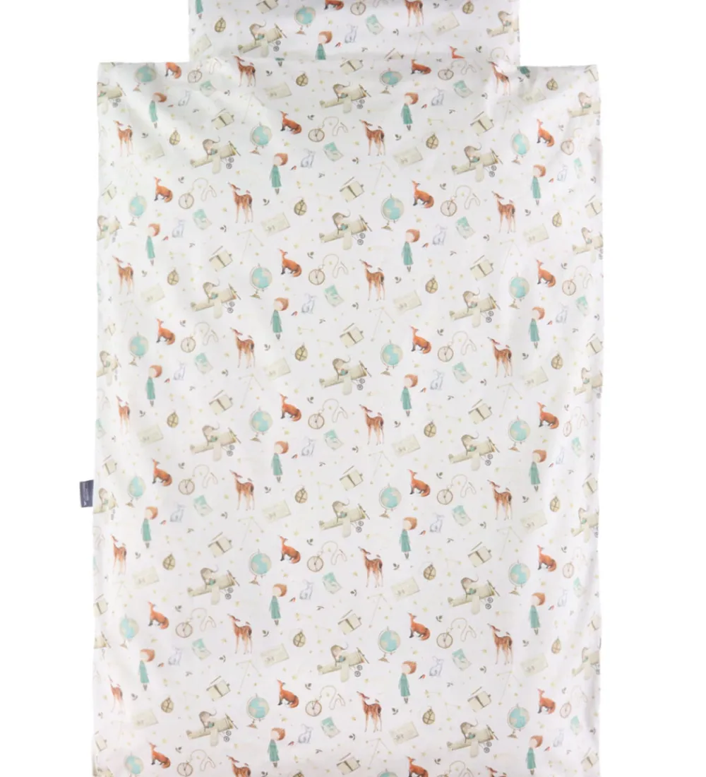 Nørgaard Madsens Sengetøj|Sengetøj - Baby - Off White m. Videnskabsfolk