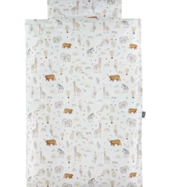 Nørgaard Madsens Sengetøj|Sengetøj - Baby - Beige m. Striber/Zoodyr