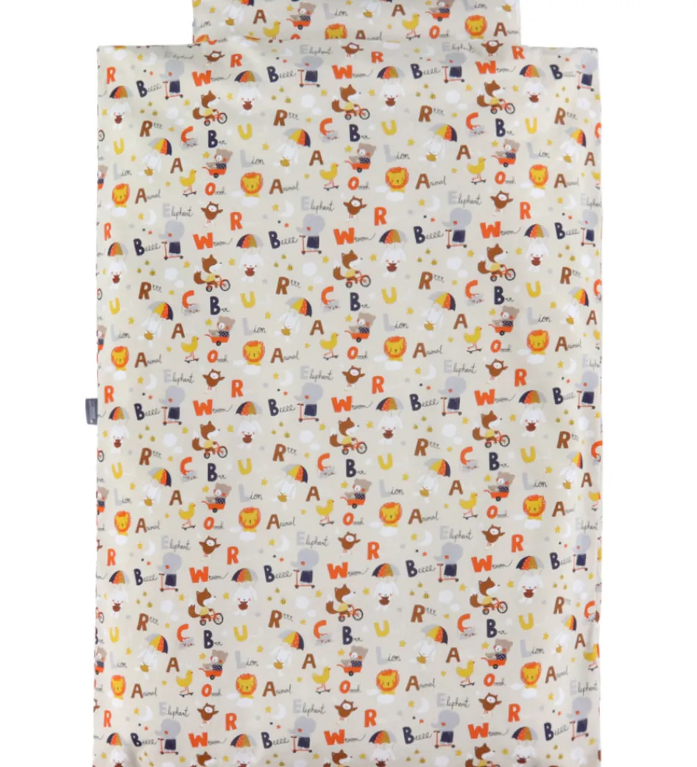 Nørgaard Madsens Sovetid|Sengetøj>Sengetøj - Junior - Beige m. Alfabet