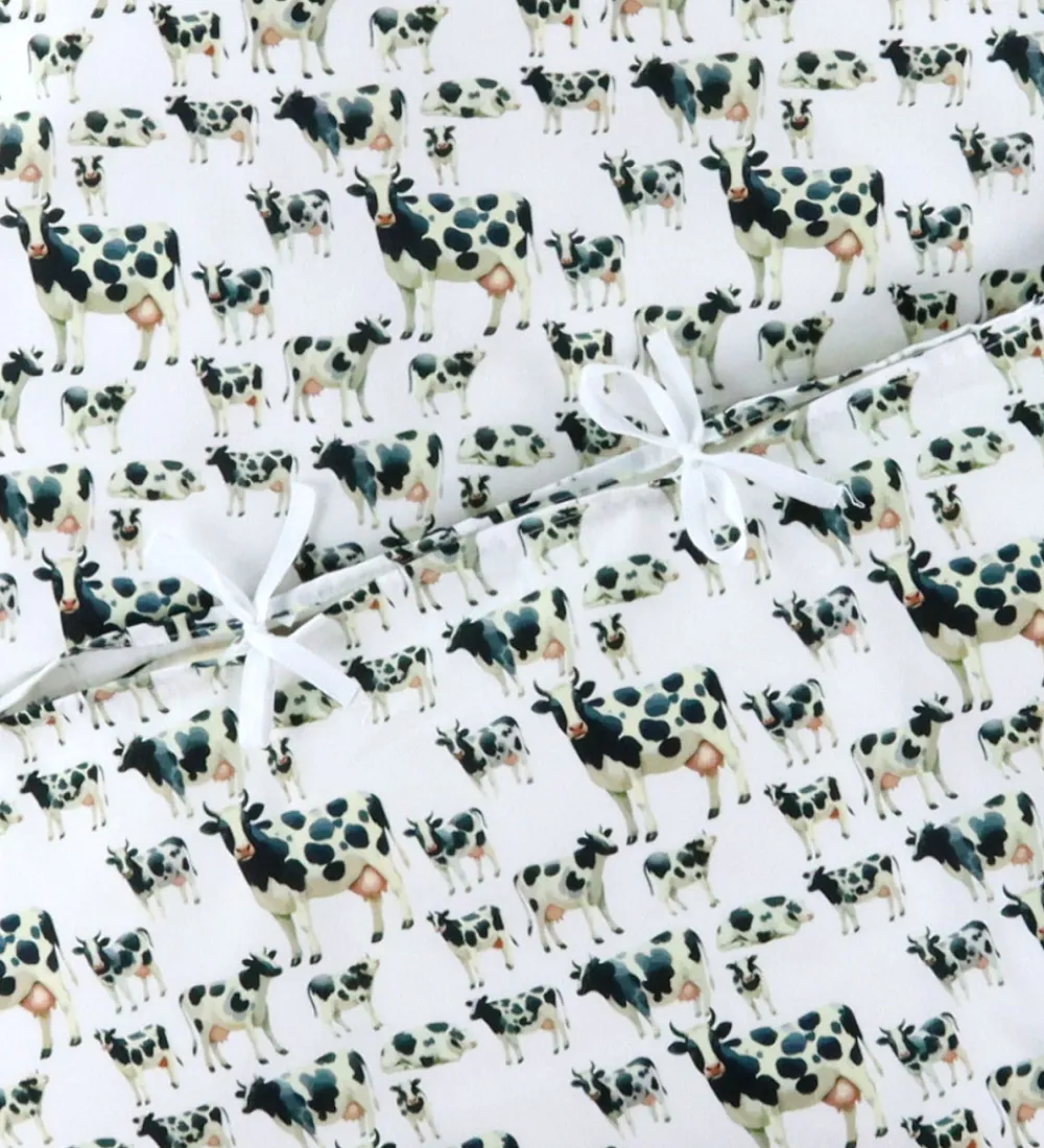 Nørgaard Madsens Sengetøj|Sengetøj - Baby - Hvid m. Køer