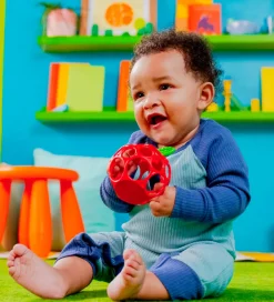 Oball Gribelegetøj|Bideringe|Bidebold - Æble - Rød