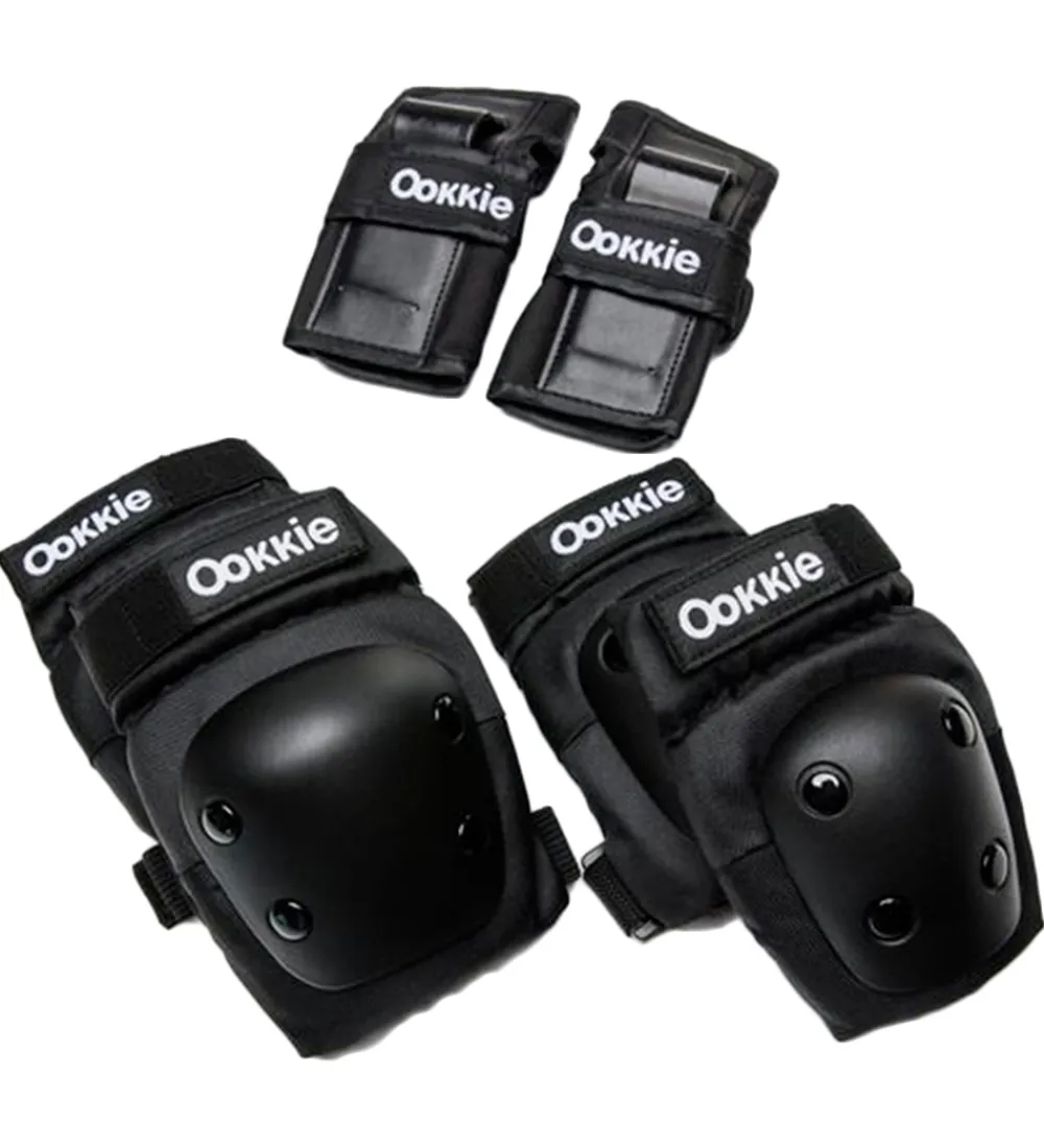 Ookkie Rulleskøjter|Rulleskøjter>Beskyttelsessæt - Safety Pads x-small - Sort
