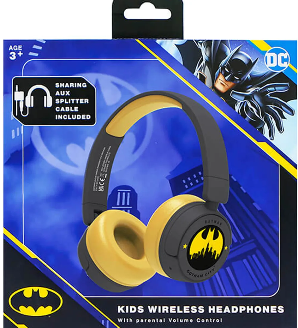OTL Høretelefoner>Høretelefoner - Batman - On-Ear Junior - Wireless - Sort/Gul